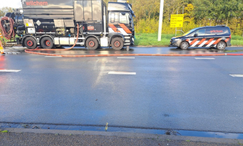 brandweer gekanteld