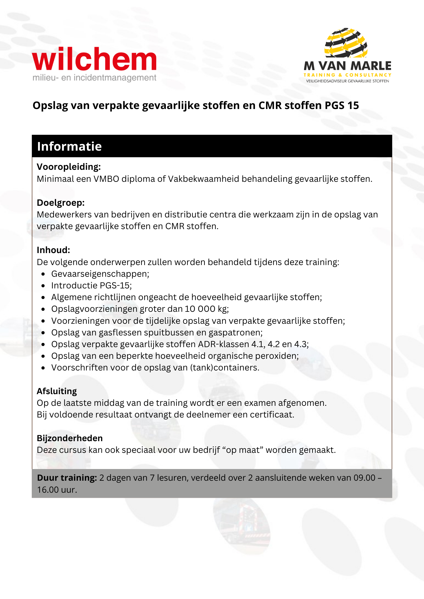 Opslag van verpakte gevaarlijke stoffen en CMR stoffen PGS 15